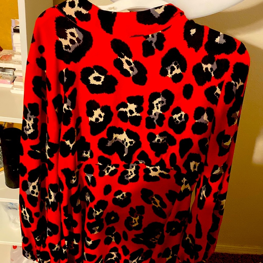 Red animal skin dress, boohoo, size us 10